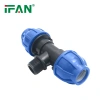 IFAN Factory Blue PP Plastic Female-Threaded Tee Fitting Item Picture